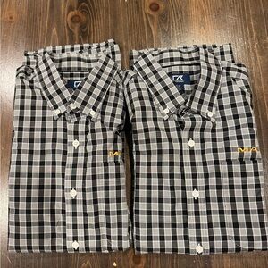 Pair of Mack Trucks Cutter & Buck Easy Care Stretch Button Up Dress Shirt - NWOT